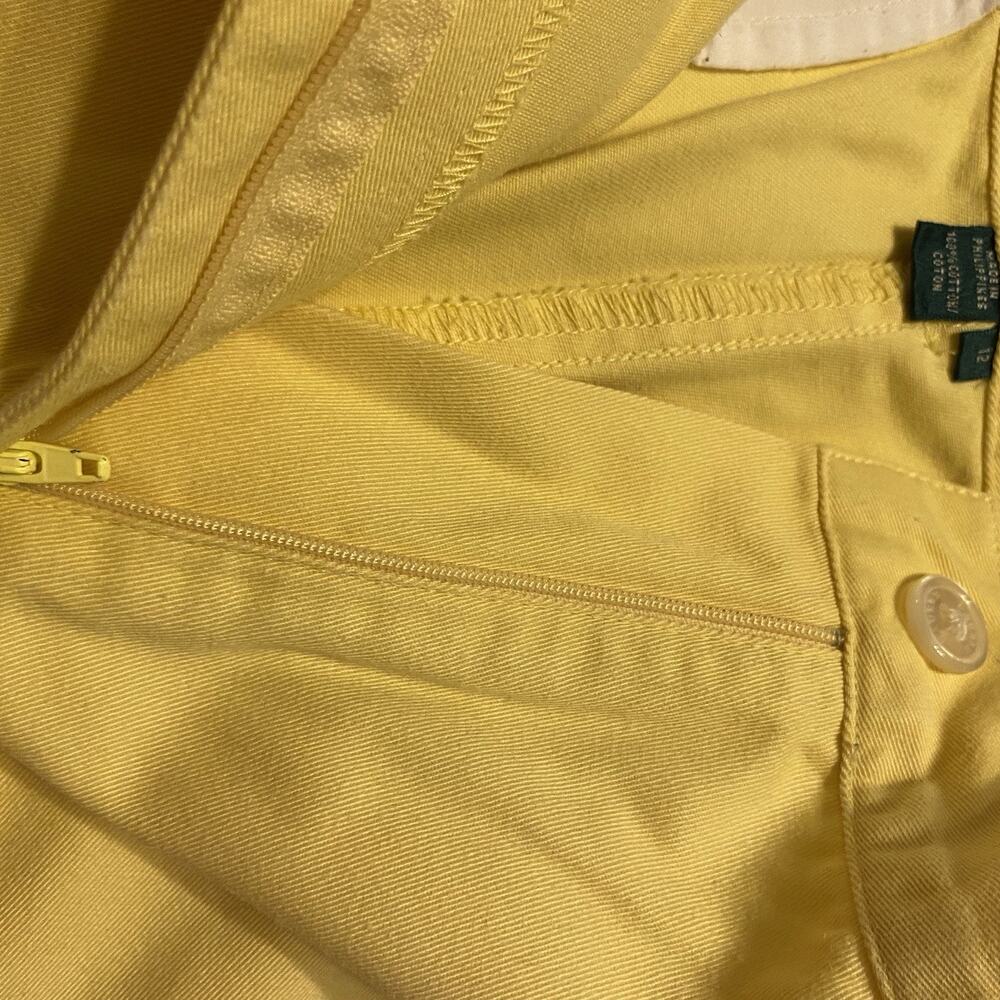 Lauren Ralph Lauren Chino Shorts Women’s Size 12 Yellow Denim 100% Cotton - Picture 5 of 16